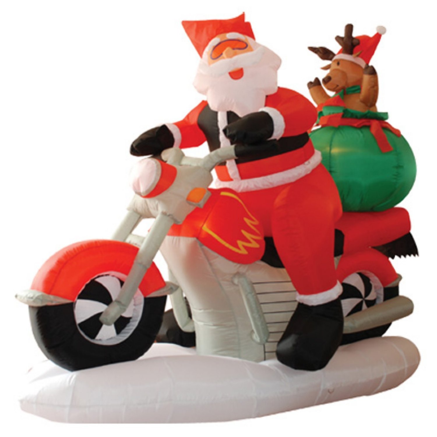 Inflatable Santa On Motorcycle